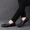 Fashion Fashionable Classic Black Breathable Business Casual Bean Shoe High-quality Men Comfortable Top Layer Cowhide Soft Soled Loafers