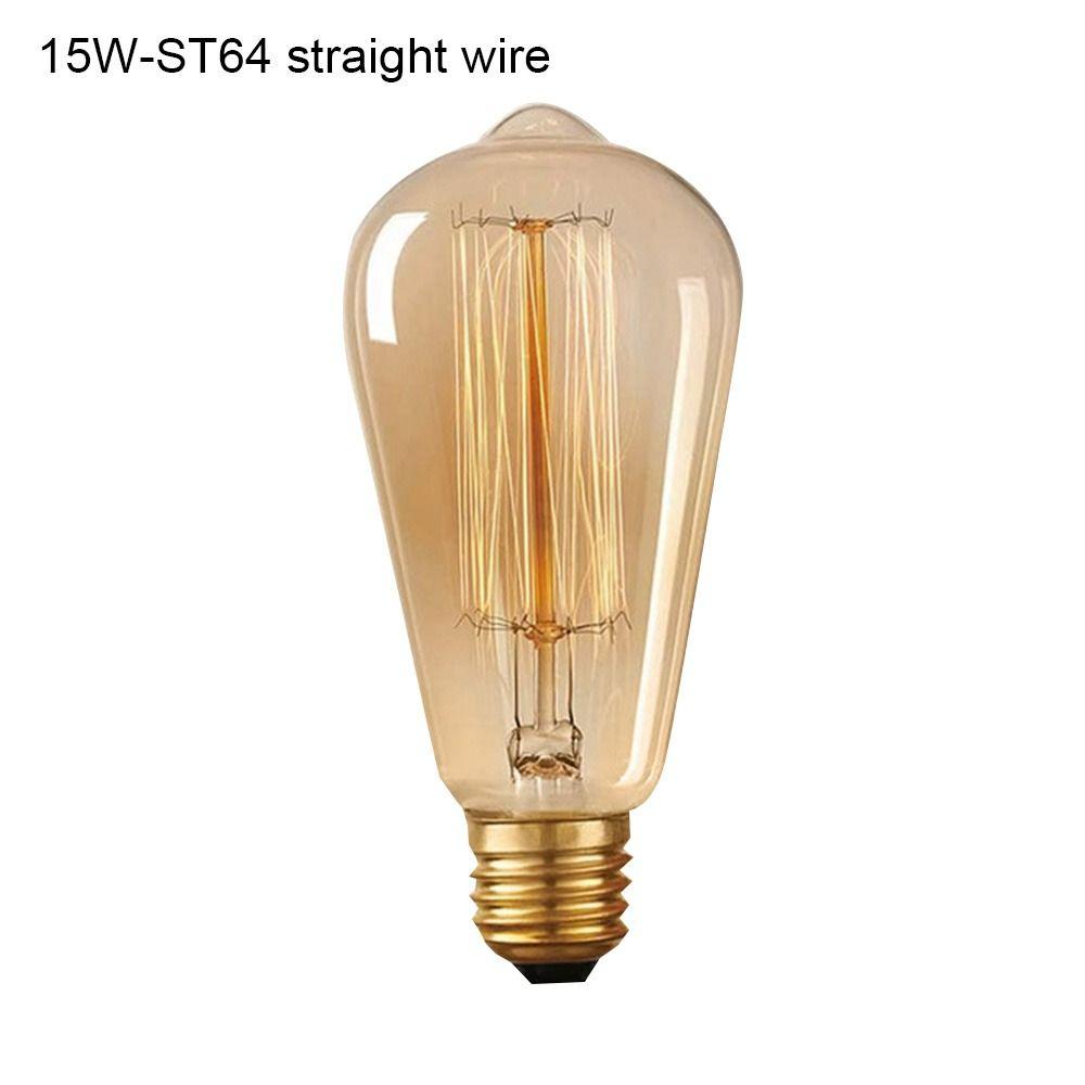 

Скляна старовинна ретро лампа розжарювання Лампа Едісона гаряча нитка 220 В 4 Вт 15W-ST64 straight wire