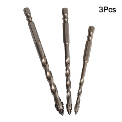 3* Four-Flute Eccentric Drill Drilling Glass Tile Punching Triangle Drill Bit ##