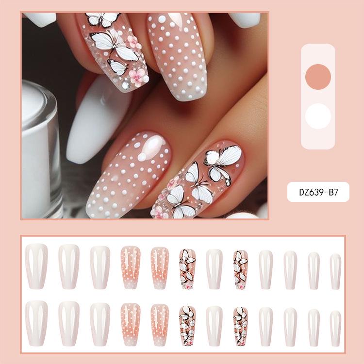 French Rhinestone Handmade Press-On Nail Tips