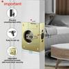 Premium Gold Finish Door Reinforcement Plate to Enhances Home Security Repair Door Lock Holes for Wood Metal Door Use