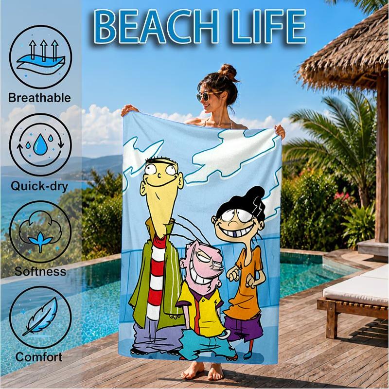 Ed Eddy Mystery Beach Towel, Microfiber Beach Towel, Perfect For Pool, Beach, Travel, Home Decor Beach Party Fan Gifts
