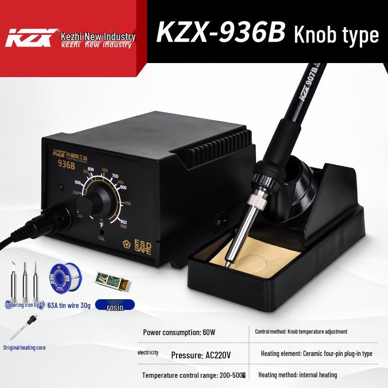 Kezhi 60W Digital Display Soldering Station 936, Internal Heating, Adjustable Temperature for Mobile Phone Repair.