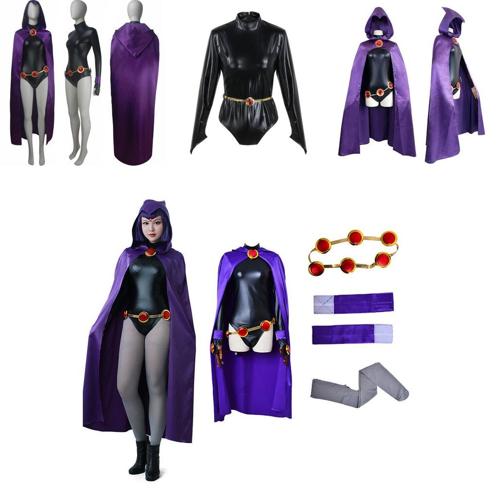 Stunning Anime Teen Titan Raven Costume For Cosplay And Themed Parties
