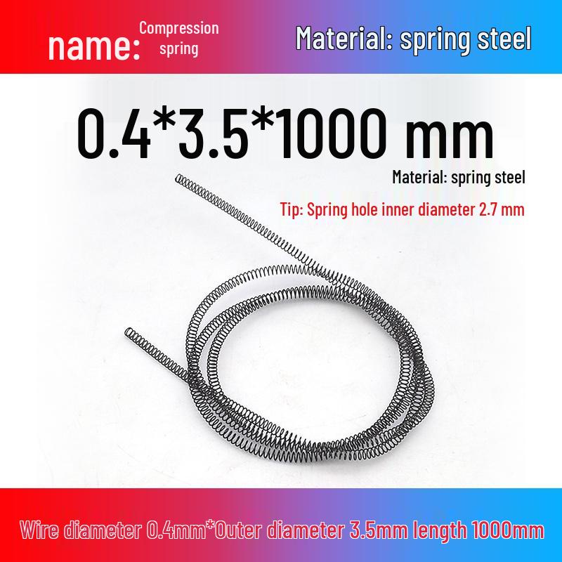 Spring Wire: 1m Long, Soft Pressure, Manganese Steel, 0.3-4.5mm Diameter, Yellow Compression Return.