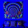 Fluorescent Tapestry Halloween Decoration Mushroom Tarot Luminous Hanging Cloth Room Luminous Tapestry Wall Cloth
