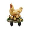 Cute Animal Garden Stake, 2D Acrylic Chickens Elephants Yard Art Stake, Waterproof Outdoor Squirrel Decoration for Lawn Flower Bed Planter Decor