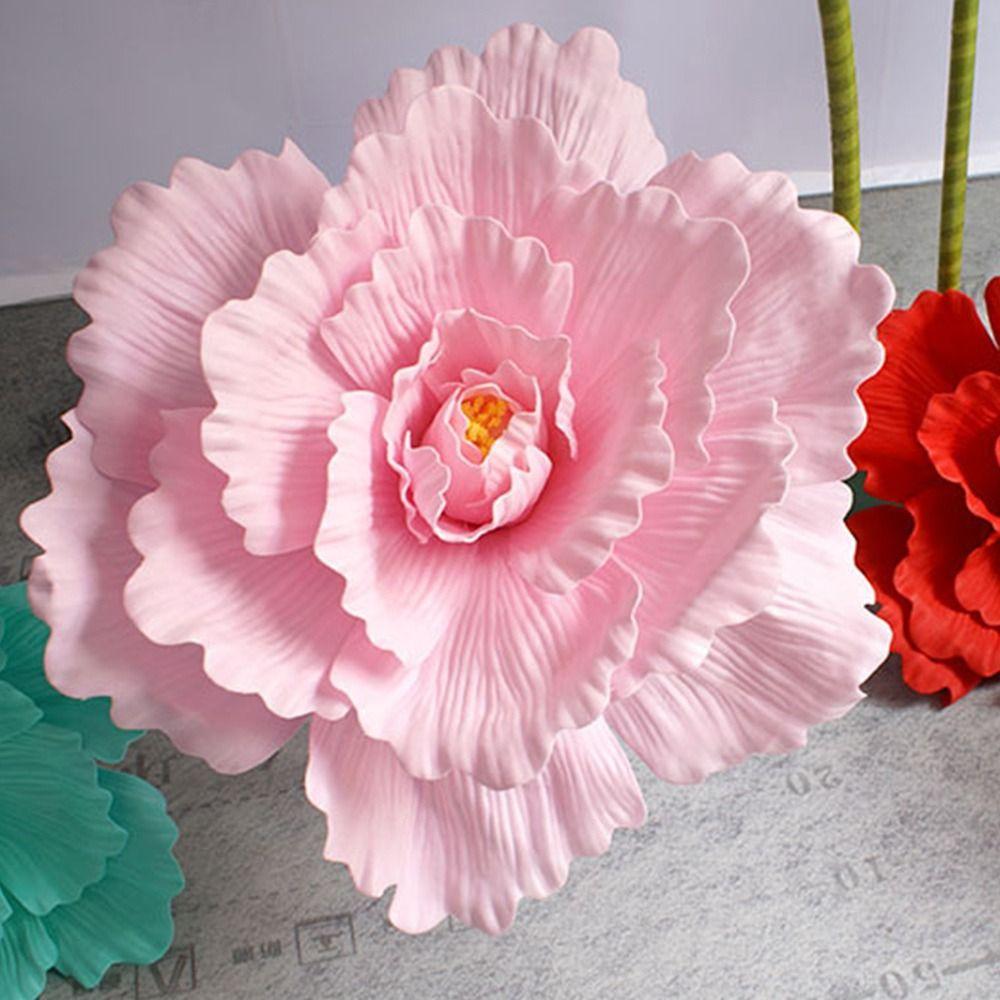 Stor Storlek Jätte Fotorekvisita PE-Skum Falska Blommor NY Rosbakgrund Väg
