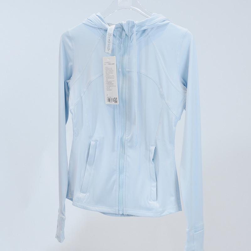 Damen Yoga Sportjacke mit Kapuze - Doppelseitig gebürstet, Hohe Elastizität, Slim Fit, Nude Feeling.