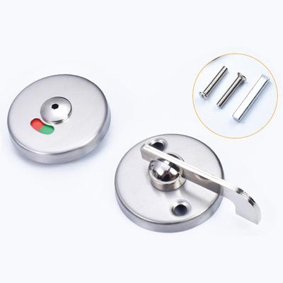 Bathroom Privacy Door Lock Occupancy Indicator Deadbolt Round Stainless Steel for Men Women