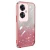 KEYSION Custodia per Telefono Glitterata con Placcatura di Lusso per OPPO Reno11 F 5G Cover Posteriore Trasparente Morbida in TPU Antiurto per OPPO Reno 11F 5G