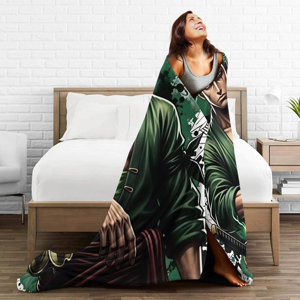 Zoros Manga Comic Splash Super Soft Blankets Child Plush Throw Blanket Novelty Bedroom Flannel Bedspread Sofa Bed Cover