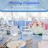 24 Pcs Blue Plastic Champagne Flutes for Weddings, Parties & Everyday Use