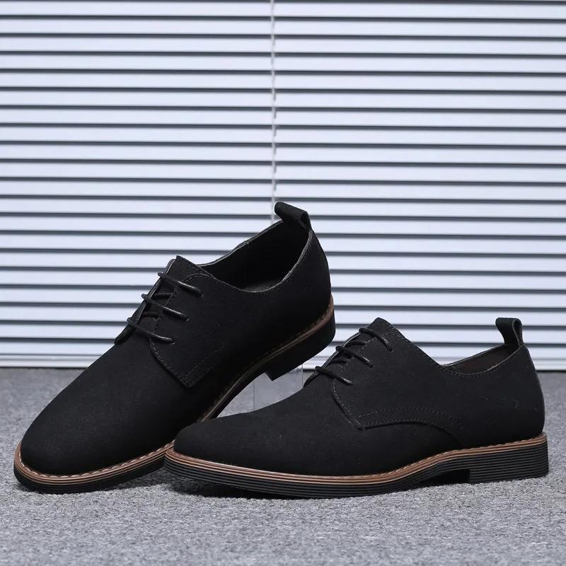 2025 New In Chaussure Homme Suede Leather Men Shoes Oxford Casual Classic Sneakers Comfortable Footwear Dress Large Size Flats