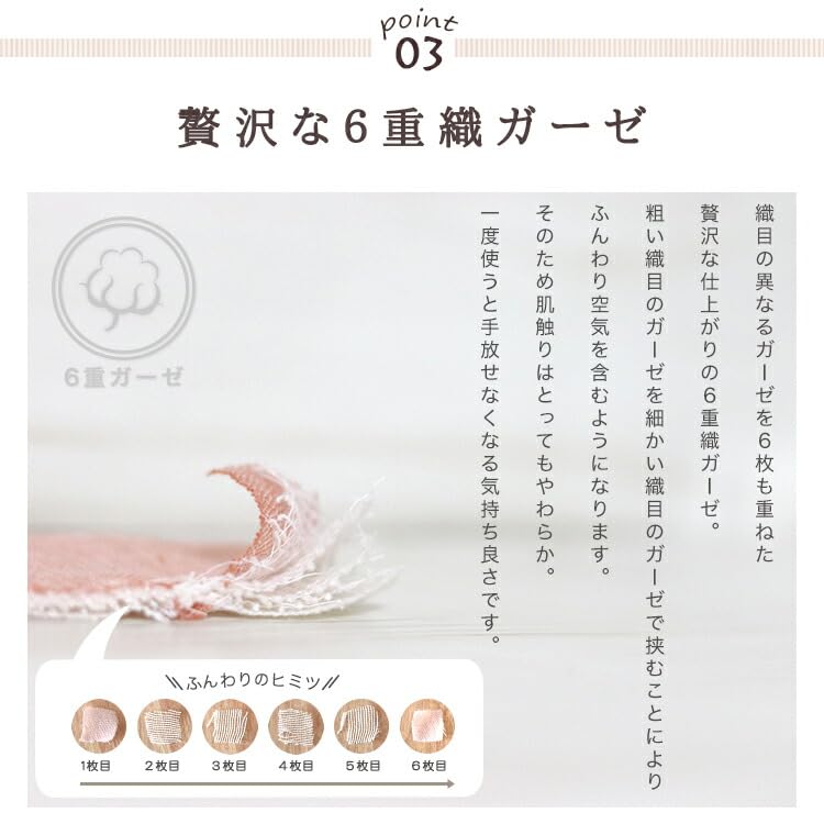 Gauze Nap Rabbit Design SOKO+3 6-Layer Blanket,