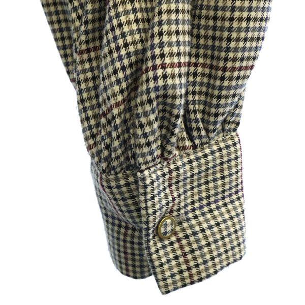 REDYAZEL Houndstooth Long Sleeve Tunic F Brown One Piece Women Used