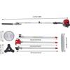 CNCEST 51.7CC 2-Stroke Extendable Chainsaw Tree Trimmer, 4-in-1 Multi-Functional Trimming Tool, Brush Cutter and Long Pole Saws