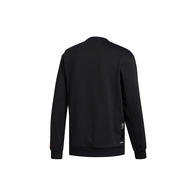 adidas Rose Crew Fleece Warm Lässiger Sportpullover Sweatshirt Herren Sweatshirt Schwarz FP8368