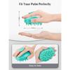 (Green & Black) Hair Scalp Massager Shampoo Brush 2 Pack, Soft Silicone Bristles to Remove Dandruff, Waterproof Hair Scrubber for Both Wet Dry Hair, S