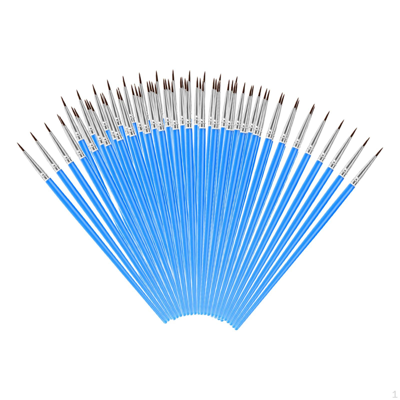 

Кисти для рисования деталей, 100 штук, тонкие акриловые кисти для акварельного дизайна ногтей Pointed Tip