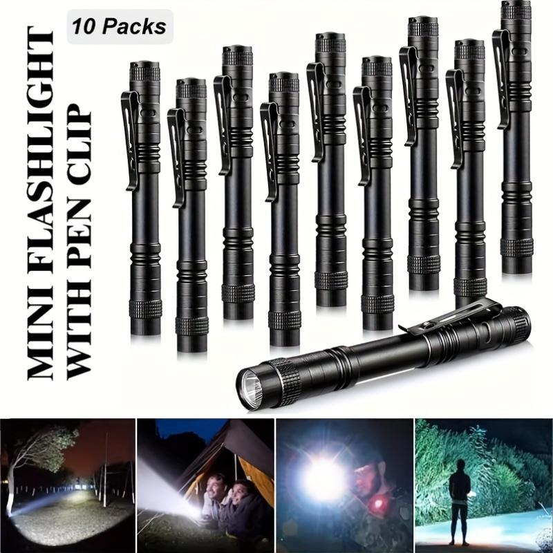 10pcs Mini Portable LED Pen Light Super Bright Master Holds Flashlight Pocket Flashlight Camping Outdoor Emergency Situations