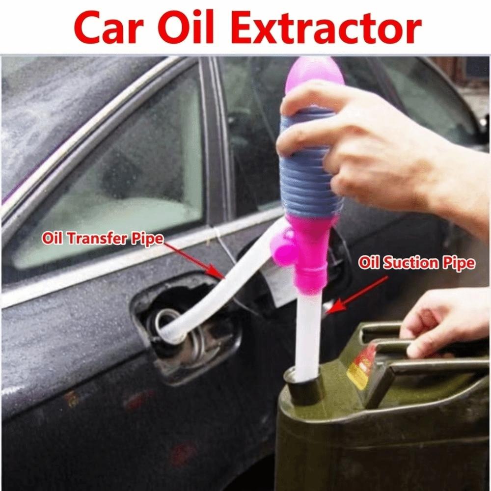 Portable Fuel Pump Manual Oil Suction Tube Fuel Siphon Pump Car Accessory Liquid Suction