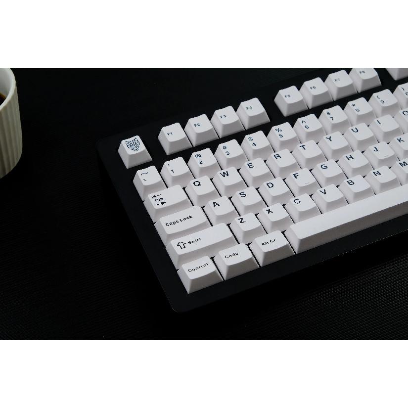 GMK WOB/wOB Keycaps Double Shot 114 Keys PBT Cherry Profile Alice Layout White Black Keycaps For Mechanical Keyboards 7u Keys