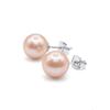 Boucles d'oreilles - PEARLS &amp; COLORS - Pearls &amp; Colors - Perle d'eau douce 10-11 mm - Argent 925 - Rose AAA+
