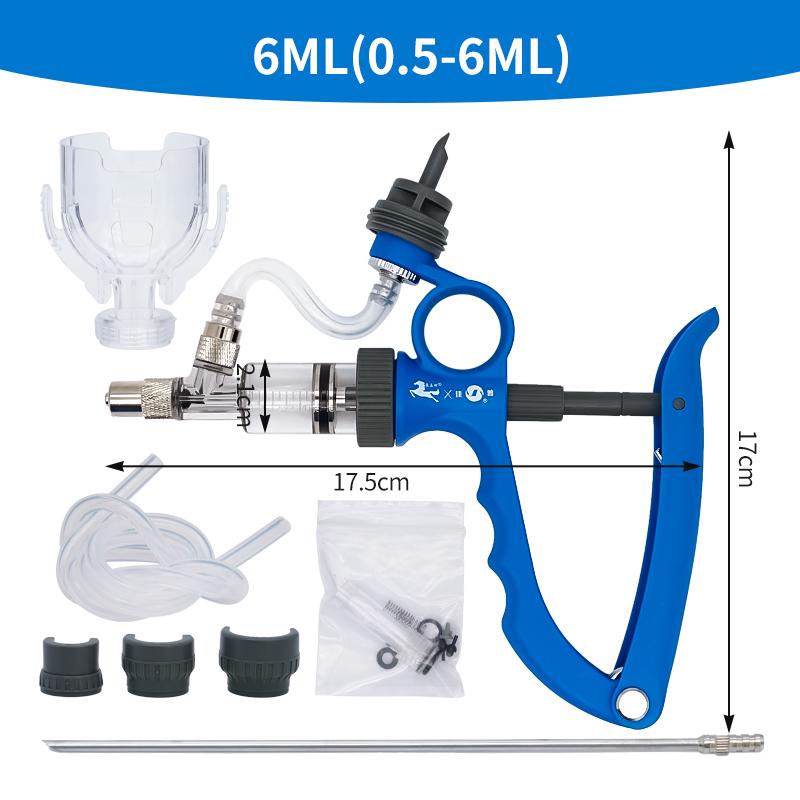 2ml/6ml Animal Automatic Syringe Vaccine Injector Veterinary Adjustable Continuous Vaccine Injection For Poultry Pig Cow Sheep