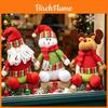 Christmas Plush Decorations With Snowman Santa Reindeer For Home Holiday Decor