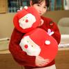 Creative Red Apple Santa Claus Plush Toys Cushion Cute Soft Stuffed Sleep Hugable Pillow Dolls For Kids Birthday Christmas Gift