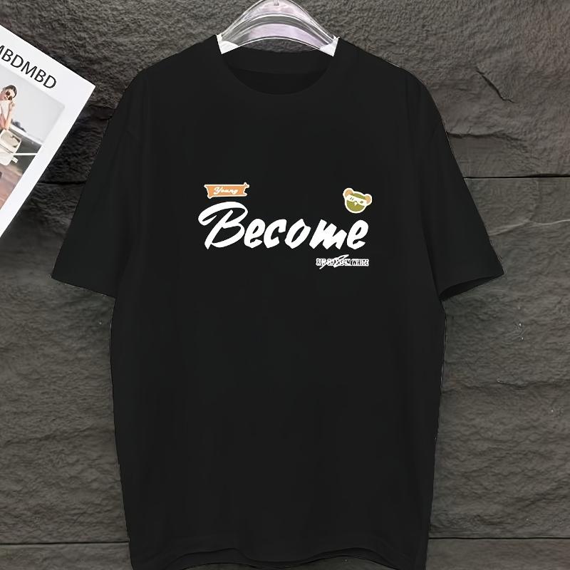 

Become T-Shirt,Soft Breathable & Fade-Resistant, Classic Fit for Daily Casual Wear XXL чорний