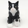 3D Printed Realistic Black Cat Model Toy with Movable Joints