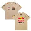 Red Bull Heren Dames F1 Raceteam T‑shirt, Zomer Korte Mouw Katoenen T‑shirt, Voor en Achter Print Casual Los Sport Topje, Meerkleurig