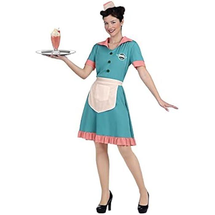 50s Waitress Costume - MY OTHER ME - Adult Women - Retro - Multiple Sizes