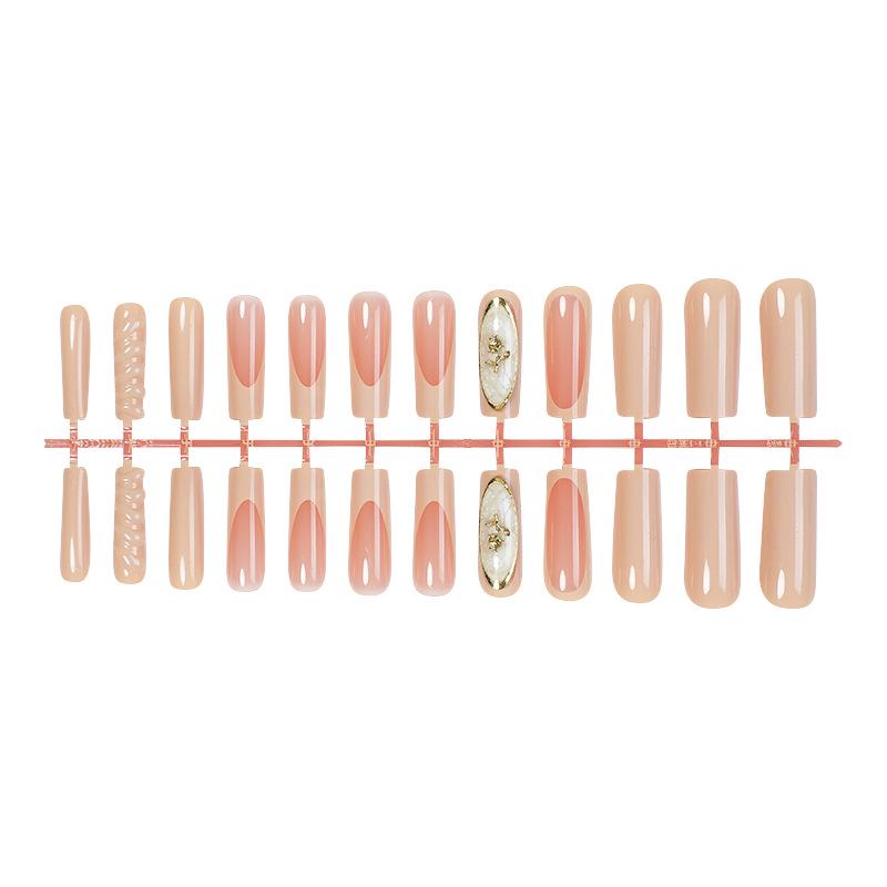 

Розовые металлические носимые типсы для ногтей с дизайном маникюра капля клея