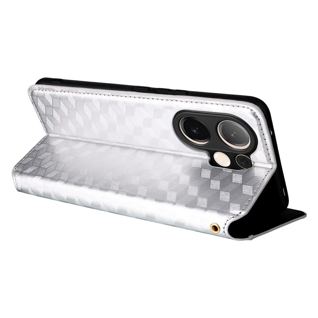 For vivo V60 5G Case Wallet Rhombus Imprinted Leather Phone Cover