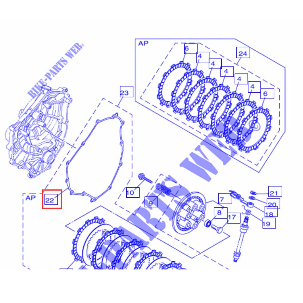 Engine Clutch Cover Gasket For MT07 MTN690 14-22 XSR700 MTM660 16-22 MTT660 2017 FZ07 15-17 TENERE 700 XTZ7 21-23 YZF-R7 22-23