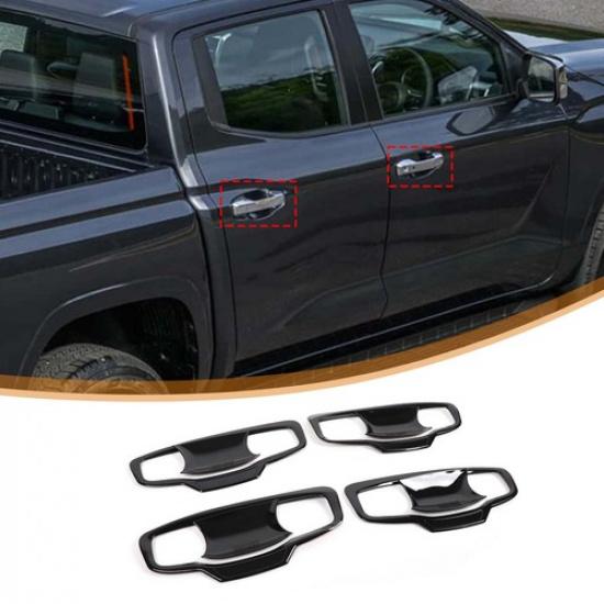 Glossy black Exterior Outer Door Bowl Trim For Mitsubishi L200 Triton 2024-2025