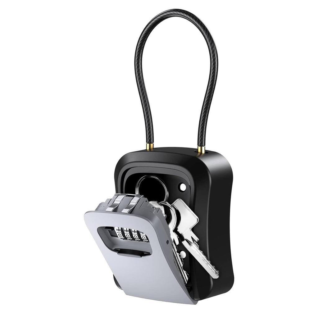 Large Key Lock Box for Outside Anti Loss Resettable Code Safe Security Lock Box for Home Office Apartment Spare Key Storage