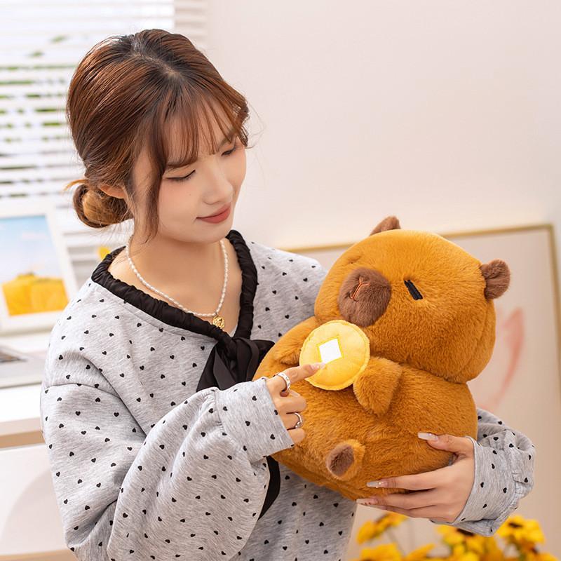 Coin Persimmon Gold Duck Capybara Plush Toy Animal Stuffed Doll Decorations