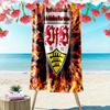 Stuttgart Heart Print Beach Towel, Large Soft Quick Dry Towel for Beach Camping Swimming