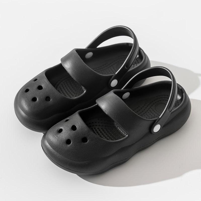 Modne Urocze DIY Letnie Kapcie Damskie Modne Drewniaki Miękkie EVA Lekkie Buty Ogrodowe Dziewczęce Domowe Uliczne Klapki Sandały na Platformie