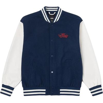 Vans Comfortable American Vintage Striped Long Sleeve Jacket Unisex Jackets Dark-Blue VN000RT4LKZ