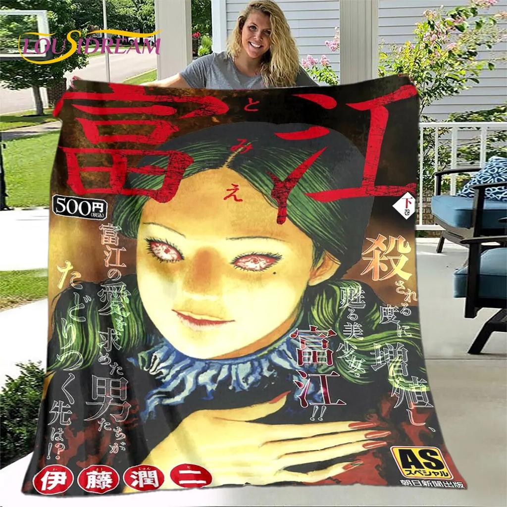 Junji Ito Tomie Kawakami Ghost Soft Plush Blanket,Flannel Blanket Throw Blanket for Living Room Bedroom Bed Sofa Picnic Cover