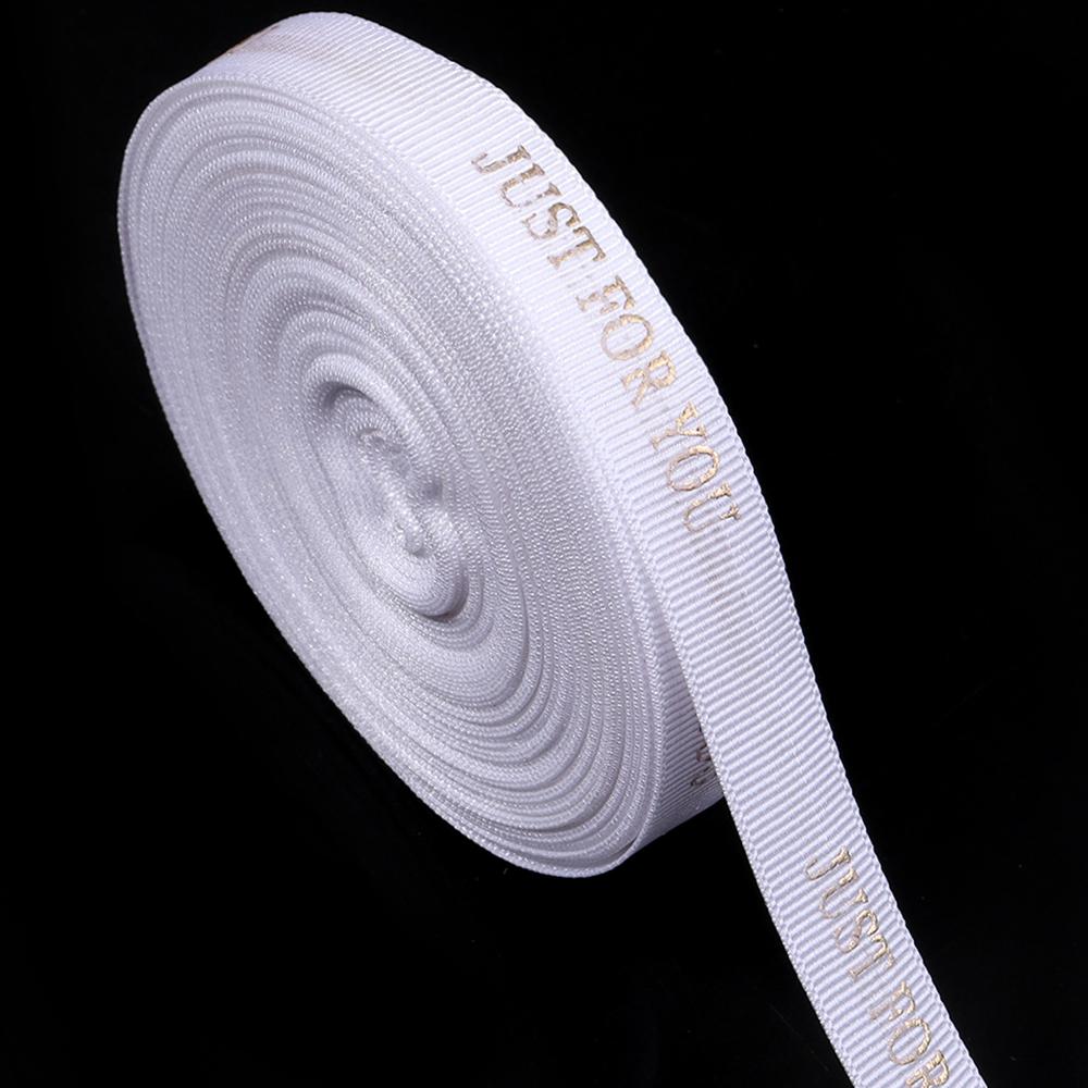10Yards/Roll 10mm Printed JUST FOR YOU Ribbon Colorful Polyester Ribbon For Wedding Christmas Birthday Gift Packaging Decoration