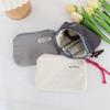 Korean Dot Love Canvas Coin Wallet Portable Mini Makeup Bag Simple Fabric Zipper Coin Purse Key Earphone ID Bag Kids Cute Purse