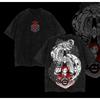 Vintage Washed Alchemist Symbol T-shirt Red and Black Anime Shirt Anime Lover Gift Graphic Print Oversized Washed Trendy T-shirt