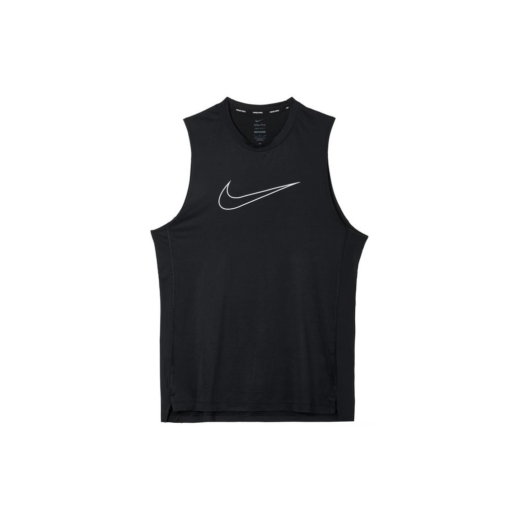 Nike Pro Dri-FIT Logo Print Breathable Round Neck Tank Top Men Tops Black DD1977-010