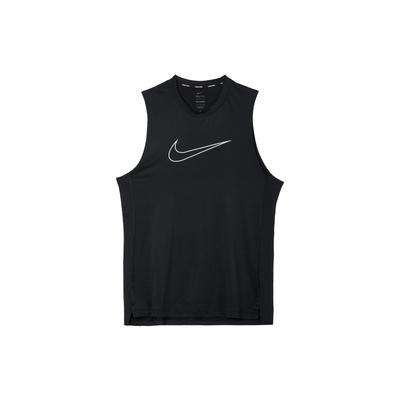 Camiseta sin mangas transpirable con cuello redondo y estampado de logotipo Pro Dri-FIT para hombre, color negro, DD1977-010